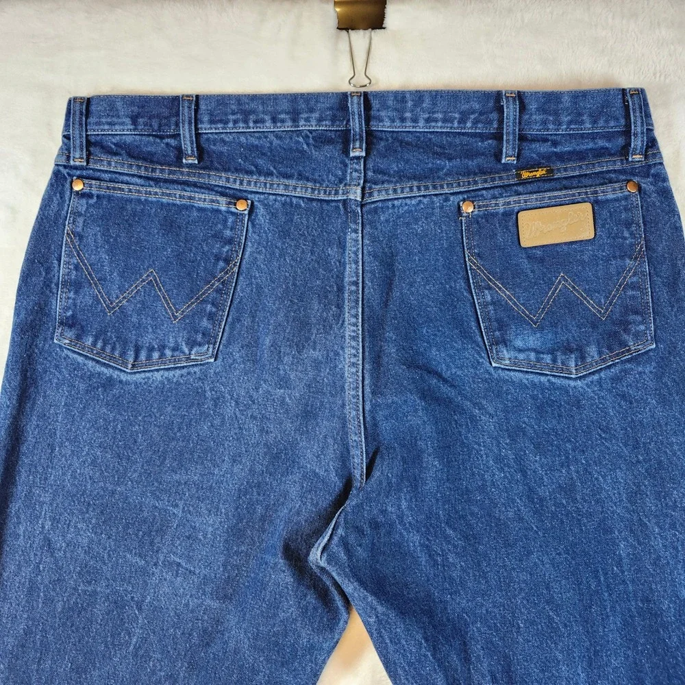 Wrangler Cowboy Cut Jeans Mens44x32‎ Blue Excellent Straight Leg Denim 13MWZ